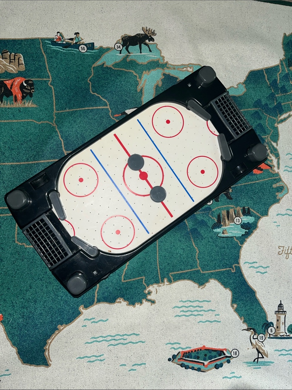 🏒 Vintage Mini Air Hockey Table 🏒